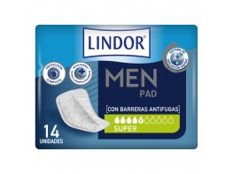 Imagen del producto Lindor men pad super 5 gotas 14u